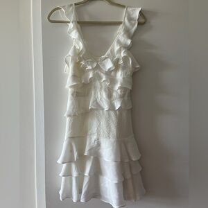 NEW WITH TAGS. Bardot (Revolve) white lace mini dress. Size XS